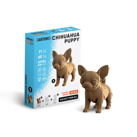 3D chihuahua puppy cardboard puzzle
