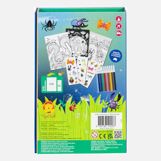 colouring set - backyard bugs