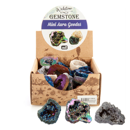 Gemstone mini aura geode