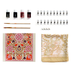 Floral silk scarf painting kit
