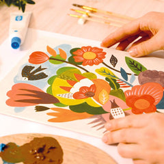 Abstract canvas painting kit