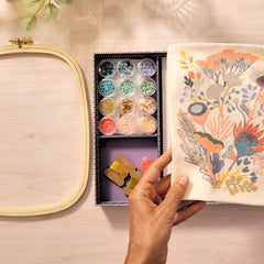 Floral Beadwork Embroidery Kit