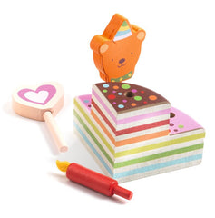 Djeco - Happy Birthday cake & candle set