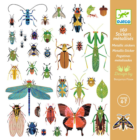 Djeco - Microcosms metallic 160 stickers