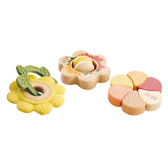 Hape - Artful flowers rattle trio
