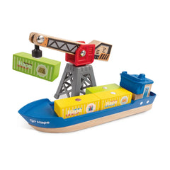 Hape - Cargo Ship & Crane