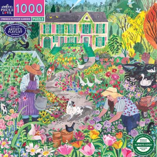 eeBoo 1000 pce puzzle - French flower garden