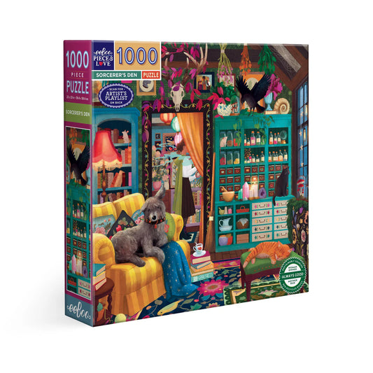 eeBoo 1000 pce puzzle - Sorcerer's den