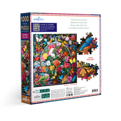 eeBoo 1000 pce puzzle - Butterfly still life