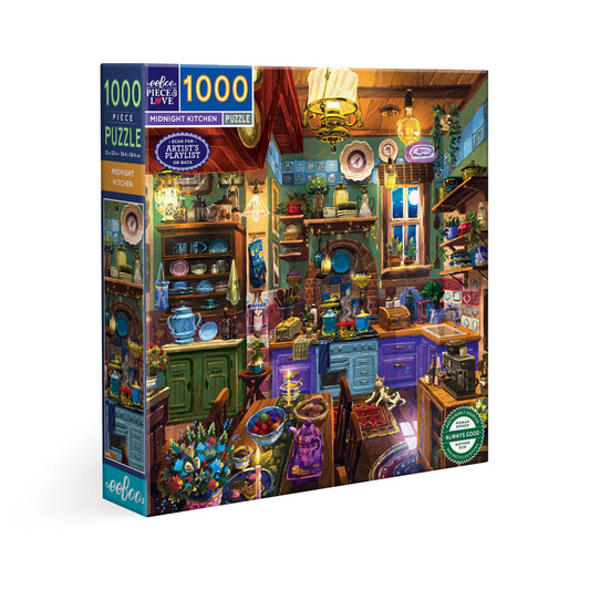 eeBoo 1000 pce puzzle - Midnight kitchen