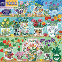 eeBoo 1000 Pc Puzzle - Floral Cupboard