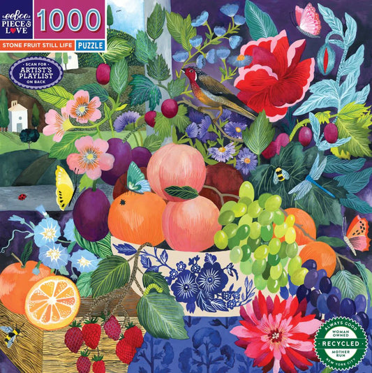 eeBoo 1000 Pc Puzzle - Stone Fruit Still Life