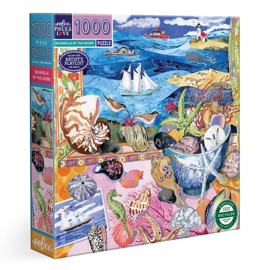 eeBoo 1000 Pc Puzzle - Seashells by the Shore