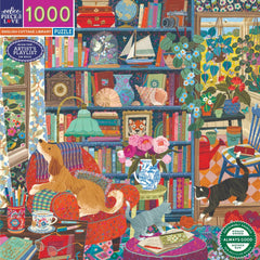 eeBoo 1000 pce puzzle - English cottage library