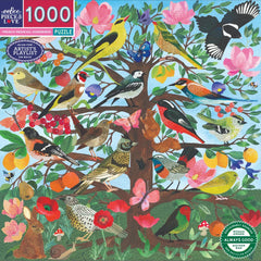 eeBoo 1000 pce puzzle - French medieval songbirds