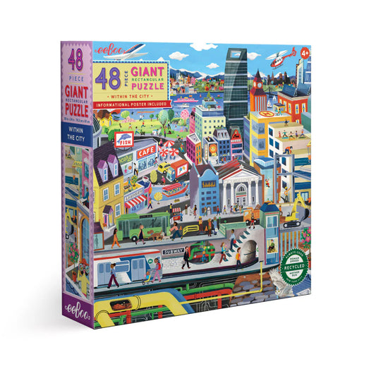 eeBoo 48 pce puzzle  - within the city