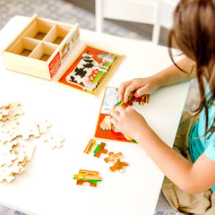 Farm puzzles in a box