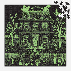 Haunted house glow in the dark puzzle