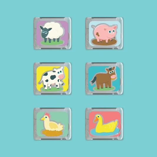 Glo Pals - FARM Light-Up Cubes, 6-Pack