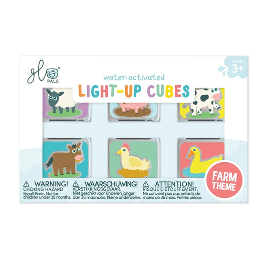 Glo Pals - FARM Light-Up Cubes, 6-Pack