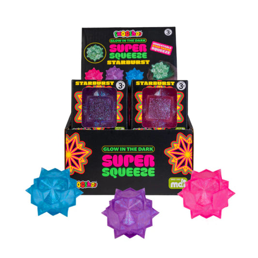 smooshos super squeeze starburst - glow in the dark