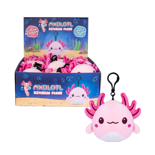 Keychain plush axolotl