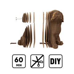 3D labrador puppy cardboard puzzle