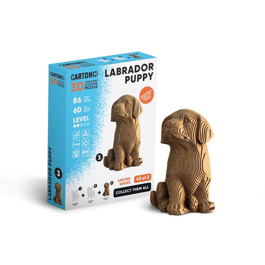 3D labrador puppy cardboard puzzle