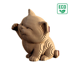 3D maneki kitten cardboard puzzle