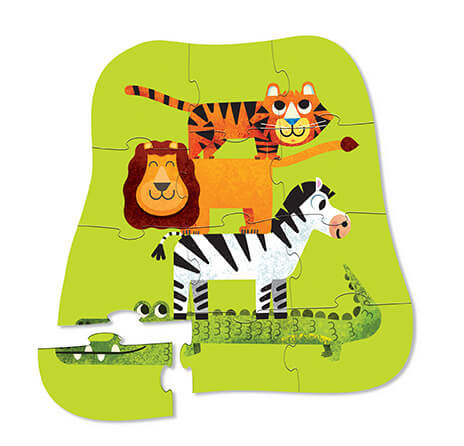 jungle friends - 12pc mini puzzle