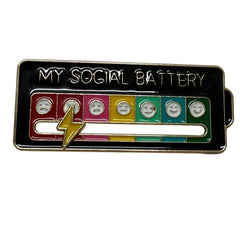 hang sell - my social battery badge