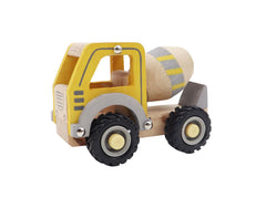 calm and breezy construction truck with rubber wheels