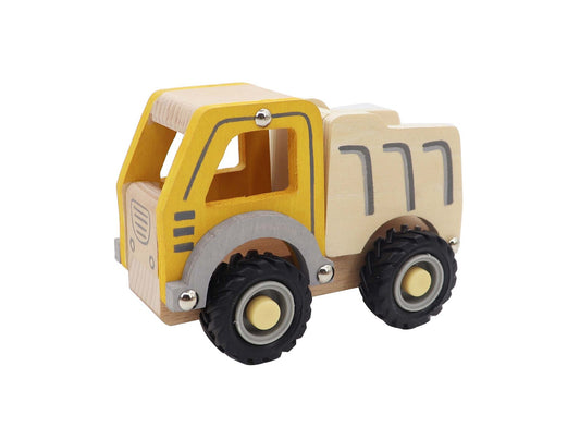 calm and breezy construction truck with rubber wheels