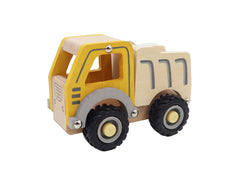 calm and breezy construction truck with rubber wheels