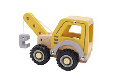 calm and breezy construction truck with rubber wheels