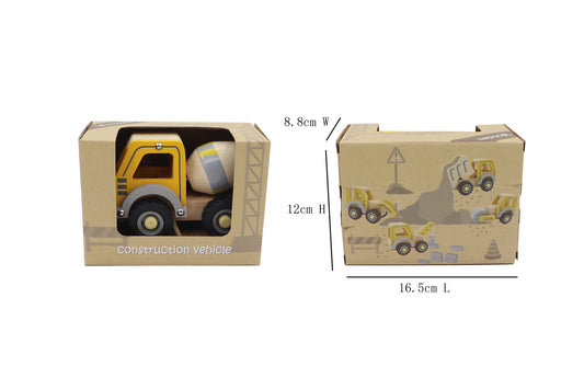 calm and breezy construction truck with rubber wheels
