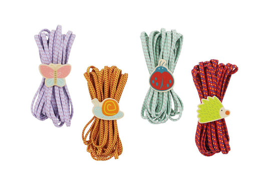 jumping rope elastics with wooden spring animal