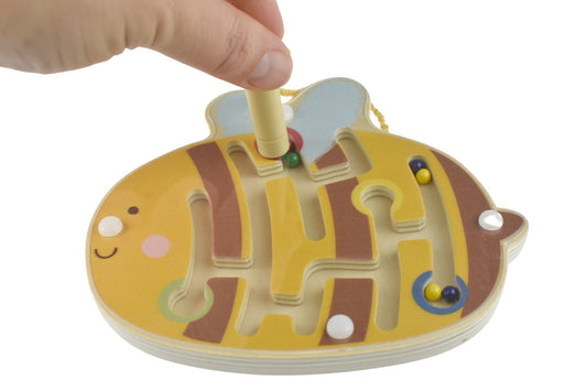 wooden magnetic labyrinth spring insects