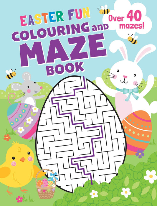 colouring & maze - easter fun