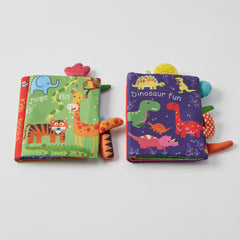 Jungle and dinosaur fun fabric books