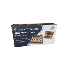 3 in 1 Chess, Checkers, Backgammon - 30cm