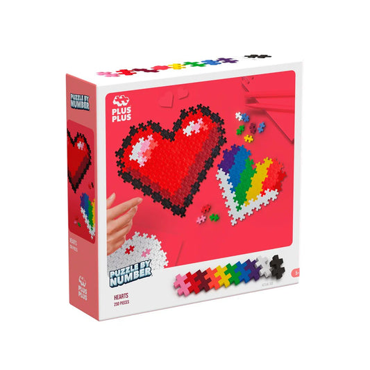 Plus plus puzzle by number - Hearts