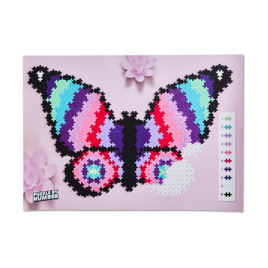 Plus plus puzzle by number -  butterfly 800pc