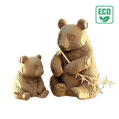 3D panda family cardboard puzzle