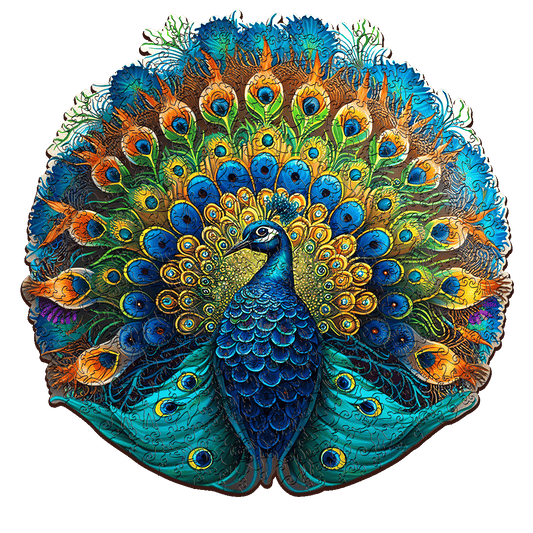 peacock wooden jigsaw puzzle 200pc