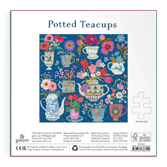 Victoria Ball Potted Teacups Foil Puzzle - 500pc