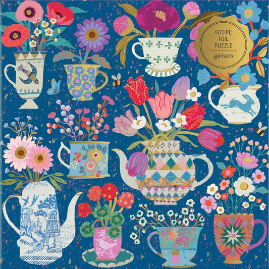 Victoria Ball Potted Teacups Foil Puzzle - 500pc