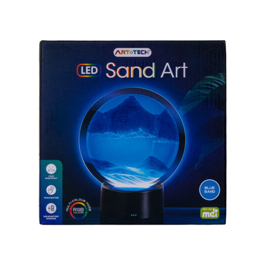 Blue LED sand art