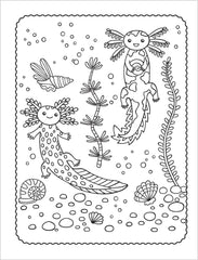 Gem art colouring book - Axolotls