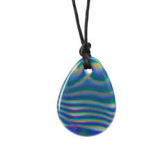 rainbow pendant sensory chew - blue/green
